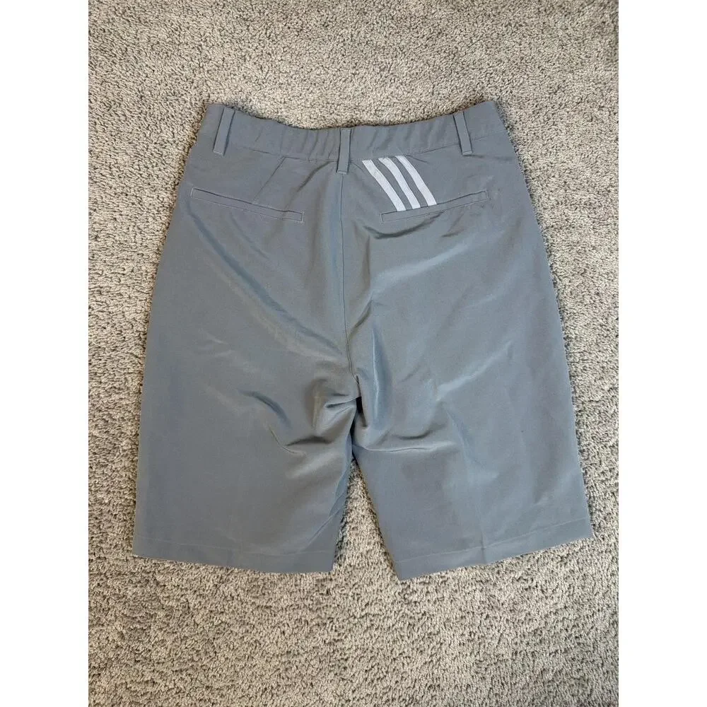 Adidas Golf Shorts Mens 30 Gray Polyester Spandex Microfiber 11 Inseam